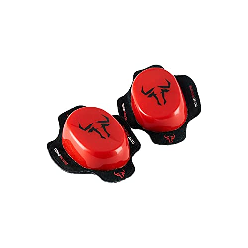 Toro Racing Deslizadera Rodilla para Moto, Protección para Motoristas, Rodilleras Deslizantes, Carreras, Motocross Protección para Rodilla, Rodilleras Deslizantes para Motogp y Supermotard (Rojo) thumbnail