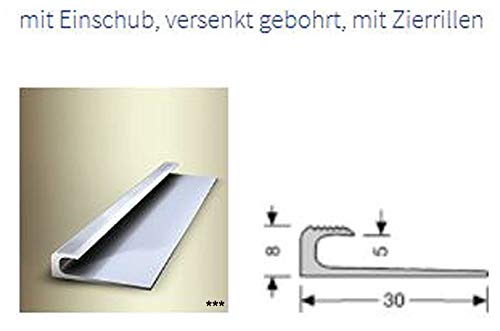 Preisvergleich Produktbild Abschlußprofil Alu eloxiert edelstahl 1 m SB