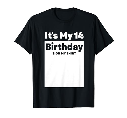 Firma It's My 14th Birthday My Shirt 14 Years Boys Girls Maglietta