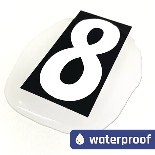 200 Pieces, 3" - Vinyl Number Stickers, Waterproof Stick On Numbers - White Numbers #TOP4