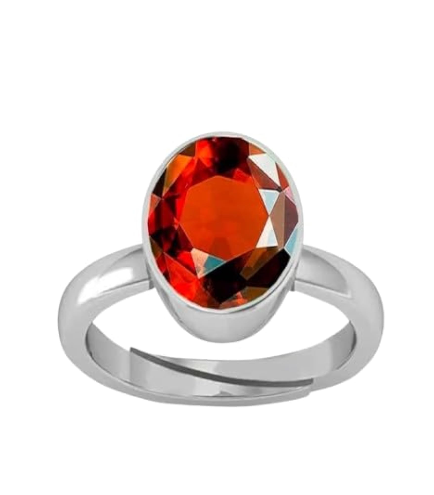 Adjustable Hessonite Garnet Gomed Ring, Astrological Stone