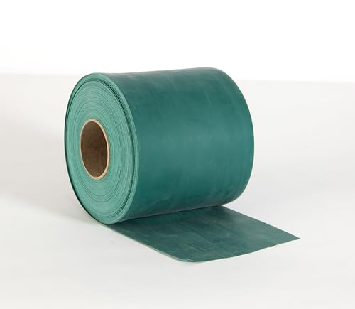 Rolyan Resistive Exercise Band, mocny opór, taśma oporowa do fitnessu i treningu, poprawa siły i mobilności, wyposażenie do fizjoterapii, domu, zielona, 46 m