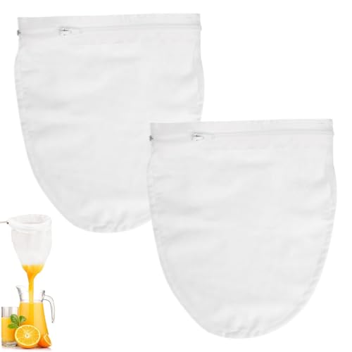 2 Piezas Bolsa De Leche De Nuez Reutilizable, para Leche de Nueces Vegana, Leche de Almendra, Leche de Avellana