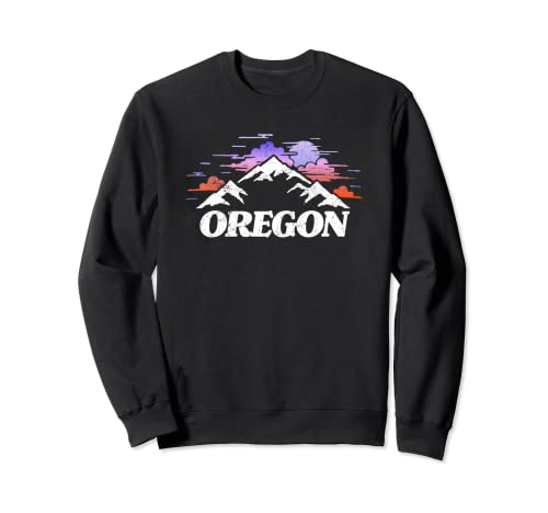 Oregon Retro Vintage Mountains & Outdoors Wilderness State Sweatshirt