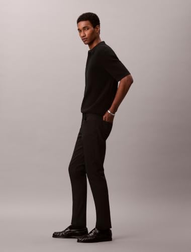 Image of Calvin Klein Men's Move 365 Stretch Slim Fit Wrinkle Resistant Tech Woven Pant