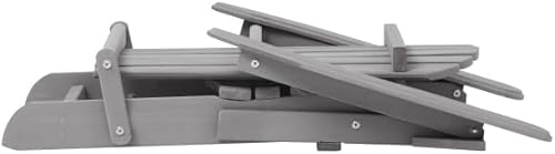 Miniatura 5 de Elountik Wood Folding Adirondack Patio Chair Set of 2, Solid Wood Lounge Outdoor Chair for Garden, Lawn, and Backyard