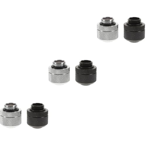 Conectores de manguera de compresión SHINEOFI con acabado metálico refinado bicolor para PC