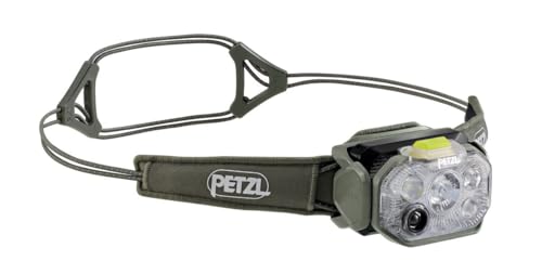 PETZL Swift RL Lampe frontale légère et rechargeable 1200 lumens Vert désert