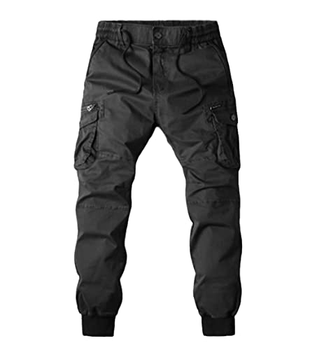 Pantalon tactique militaire homme noir taille 42 cargo décontracté