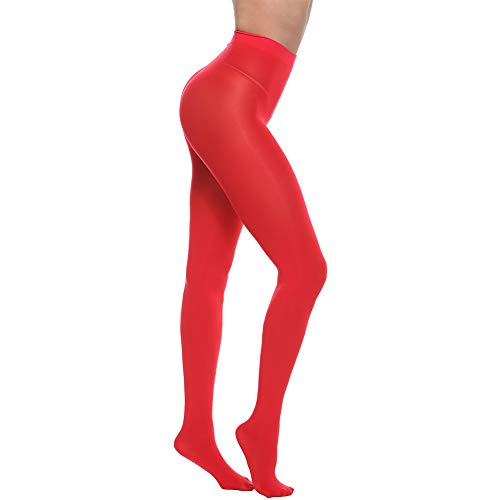 Image of MANZI Microfibre Tights for Women, Semi Opaque Solid Colored Footed Pantyhose 70 Denier
