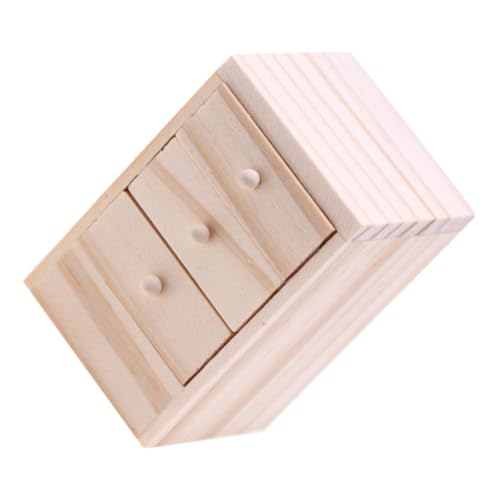 Kisangel Mini Muebles para Casa De Muñecas Armario De Almacenamiento con Cajones Mini Armario para Muñecas Mesas De Dormitorio En Miniatura Muebles En Miniatura para Decoración