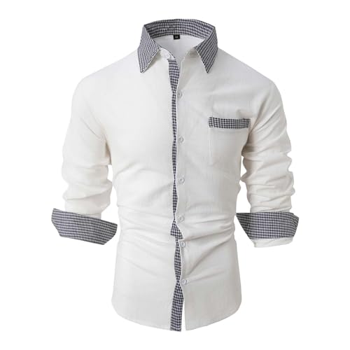 Chemise à carreaux homme coupe droite en coton avec poches poitrine