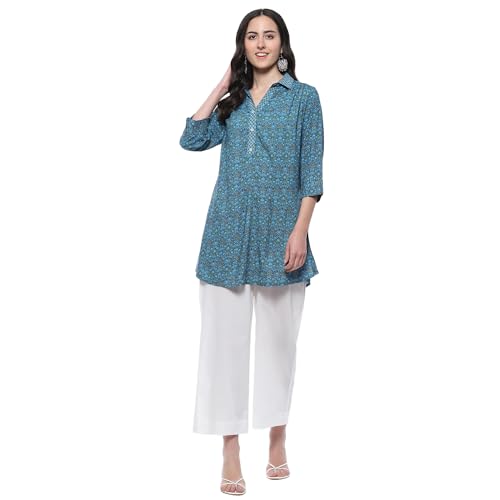 Image of BIBA Women Floral Printed Straight Kurti