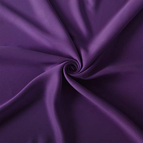 Image of LEMOMO Purple Blackout Curtains 40 x 63 Inch Length /Set of 2 Curtain Panels /Thermal Insulated Room Darkening Blackout Curtains for Bedroom