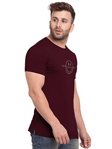 BULLMER Mens Regular Fit Printed Round Neck Cotton Tshirt Pack of 3