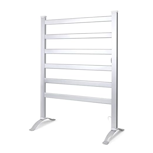 INNOKA 2-in-1 Towel Warmer and Drying Rack, Heated Towel Rack, Free Standing & Wall Mount (UL Certified) with 6 Bars & Aluminum Frame for Bathroom