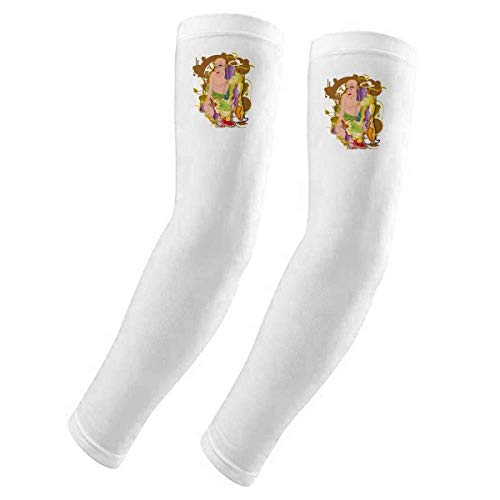 Gants protection solaire UV avec manches motif religieux dix-huit arhats pour homme et femme