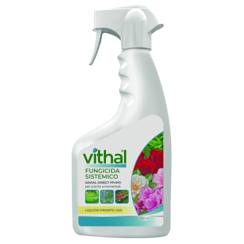VITHAL Fungicida Sistemico PFnPO, a Base di Potassio Fosfonato, Contro Phytophthora e Peronospora, Pronto all'Uso, Uso Domestico su Ornamentali