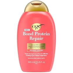 OGX Bond Protein Repair Shampoo, Repair & Protect, with 4percent Bond Complex, Targets Damaged Areas of Hair for Effective Bonding Repair without Weighing It Down, Sulfate Free, 385ml