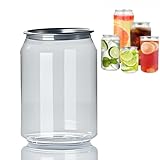 PxkVrin Paquete de 200 Vasos selladores de latas de plástico Desechables a Prueba de Fugas, con Tapas de Aluminio, Botellas de Bebidas para Mascotas, para Jugo, Leche y Bebidas caseras. A-400ML