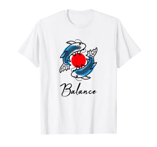 Yin Yang Koi Carp Fishes Balance Regalo Japonés Camiseta