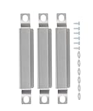 Comvastars Set de 3 Parrilla de Gas de Acero Inoxidable,Piezas de Parrilla de Gas para Charbroil, Landmann, Campingaz, Broil-Master, CCLIFE y Otros Modelos de Parrillas (12.5 to 22CM) Plata.