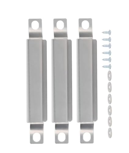 Comvastars Set de 3 Parrilla de Gas de Acero Inoxidable,Piezas de Parrilla de Gas para Charbroil, Landmann, Campingaz, Broil-Master, CCLIFE y Otros Modelos de Parrillas (12.5 to 22CM) Plata.
