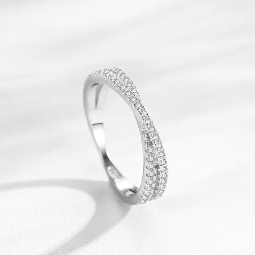 Anillo de diseño cruzado para oficina y cenas elegantes de noche 4