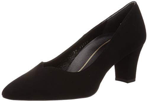 [リズ ラフィーネ] 高機能 パンプス RRLF93119 レディース ブラックスエード 22.5 cm