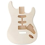 Musiclily Basic HSS Routing Basswood Strat Style Electric Guitar Body Replacement, Unfinished