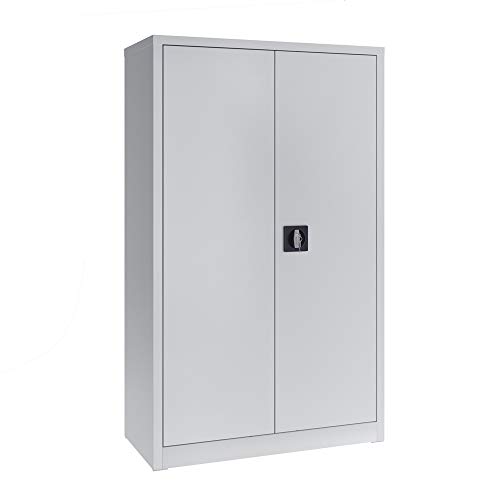 Preisvergleich Produktbild Vicco Aktenschrank Büroschrank Werkzeugschrank Metallschrank (Grau, 140x85x39cm)
