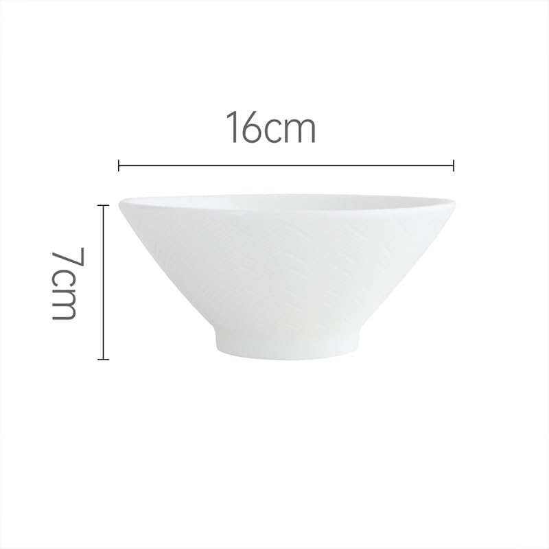 White Hat Pasta Ceramic Dessert Western Cuisine Breakfast Bowl of Noodles