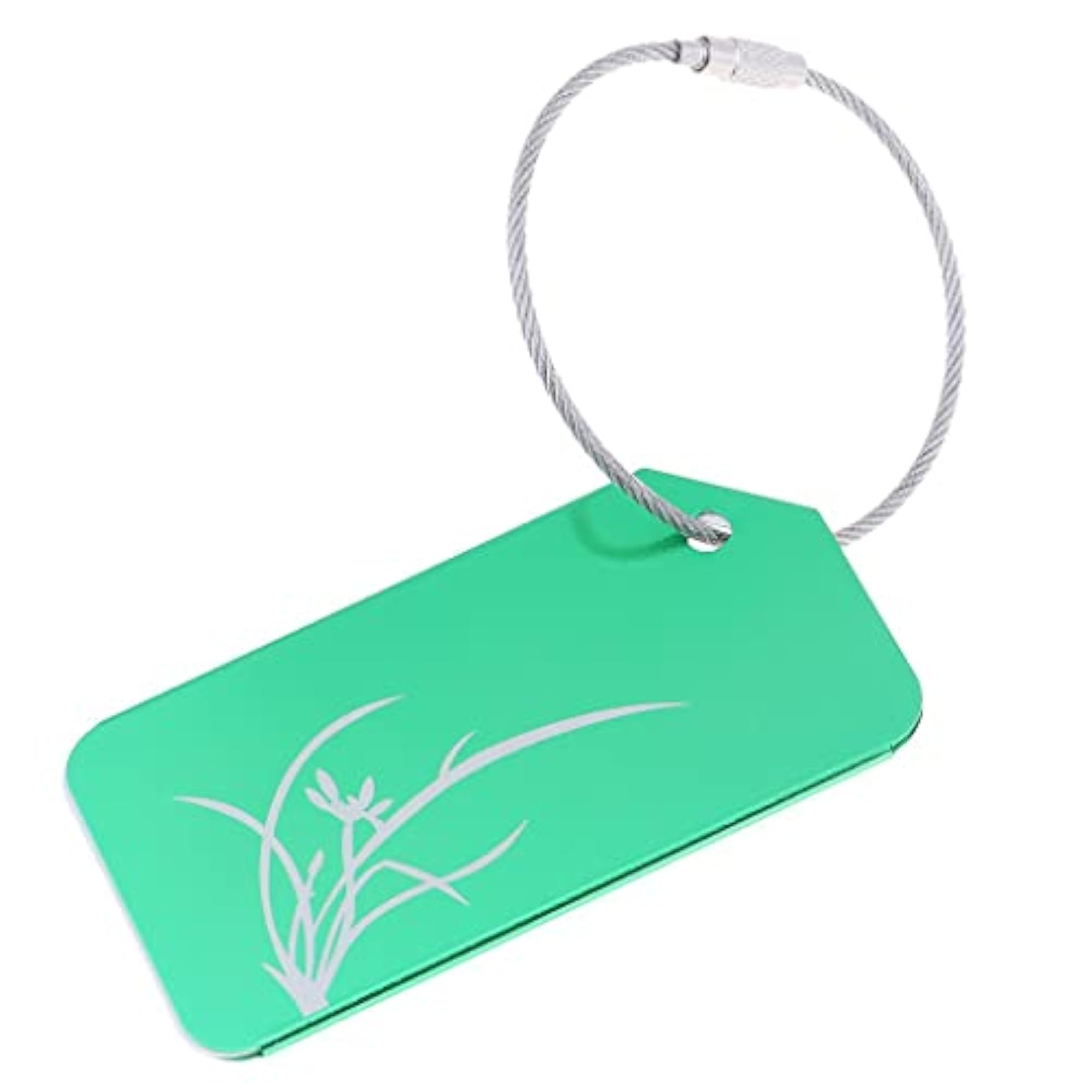 Metal Luggage Tag Card for Suitcase, Boneset Design
