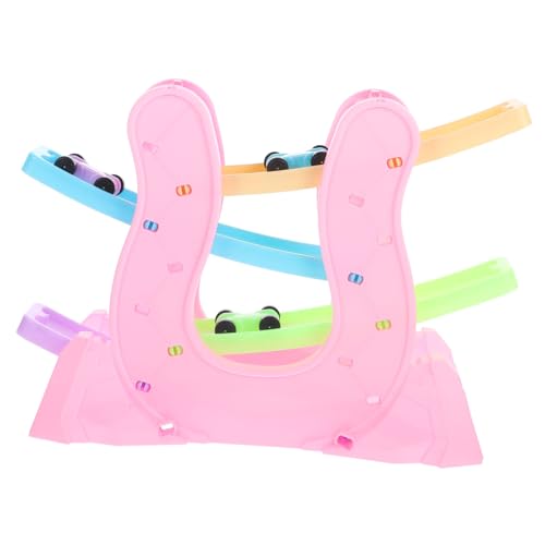 iplusmile 滑翔スロープカートイ 幼児向けプラスチック製み立て室内用車遊び 男の子用好奇心と手先訓練促進 ランダムカラー ランダムカラー