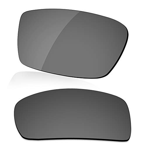 LenzReborn Polarisierte Linse Ersatz für Oakley Gascan OO9014 Sonnenbrille - mehr Optionen Gr. Einheitsgröße, Helles Schwarz - polarisiert, verspiegelt Cover