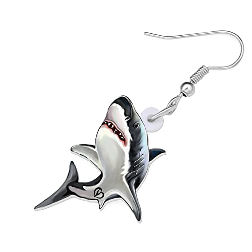 Acrylic Cute Cartoon Shark Earrings Ocean Fish Dangle Sea Life Jewelry Shark Gifts for Women Charms4