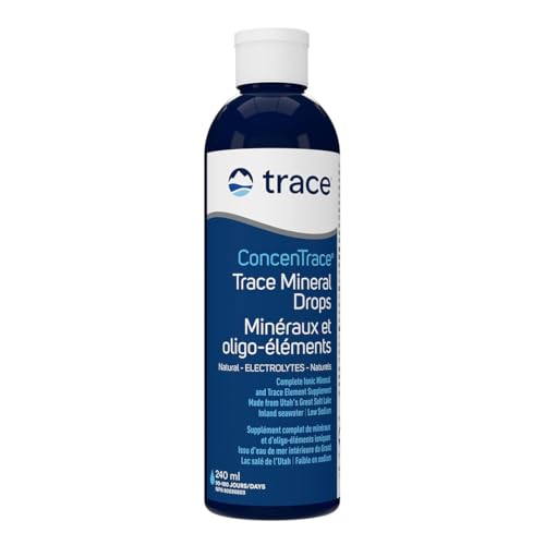 Trace Minerals ConcenTrace Drops | Full Spectrum Minerals | Ionic Liquid Magnesium, Chloride, Potassium | Low Sodium | Energy, Electrolytes, Hydration | 96 Day Supply, 8 fl oz (Pack of 1)