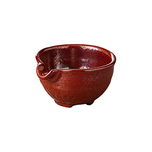 山下工芸(Yamashita kogei) 小付 鉄赤片口珍味小鉢 8.4×9.7×4.7cm 710012431