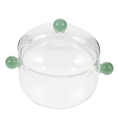 ULTECHNOVO Pentola Vetro Borosilicato con Manici Ergonomici Resistente Calore e Freddo Capacità per Zuppe Noodles e Stufati Adatta Gas Elettrici e Induzione per Uso
