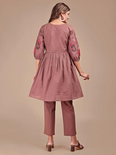 Image of Womanista Women Coord Set | Embroidered Set | Pure Cotton Coords | Stylish 2 pcs Outfits