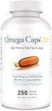 Omega Caps HP Snip Tips for Cats and Small Dogs High Potency EPA and DHA Maximum Bioavailability Fish Oil Supplement Vet Formulated Made in USA Skin Coat Joint and Heart Health 250 Capsules