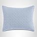 Laura Ashley Home - Throw Pillow, Cotton Bedding with Envelope Closure, Stylish Home Decor for Bed or Couch (Mila Blue, 16