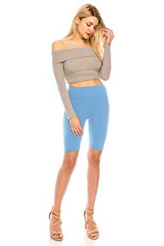 Image of ALWAYS Women's High Waist Bike Shorts - Athletic Workout Tummy Control Stretch Running Yoga Pants
