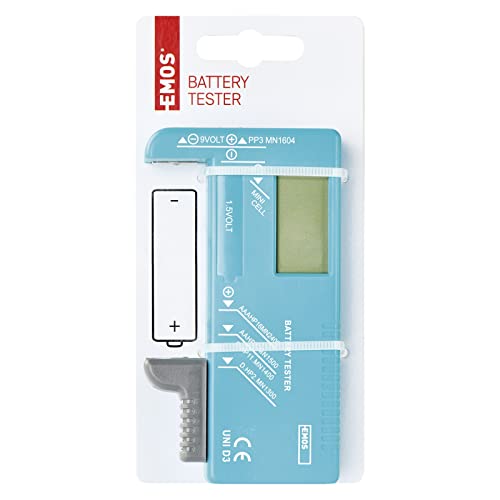 EMOS UNI accutester, accutester, accutester, digitaal met LCD-display, voor AA, AAA, C, D, 9 V, knoopcelbatterijen - Afbeelding 8