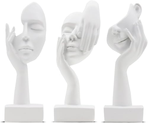 Marimor Statuen Set 3 Stück Moderne Figuren, skulptur deko...