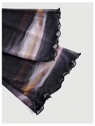 Verdusa Women's Y2k Off The Shoulder Tops Mesh Long Sleeve Crop Tops 2000s Clothing3