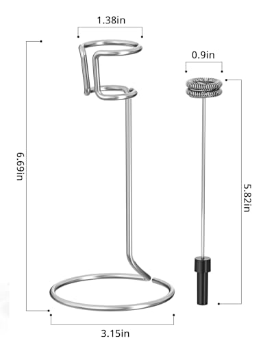Maestri House Rechargeable Milk Frother Holder and Whisk Rod - Image 4