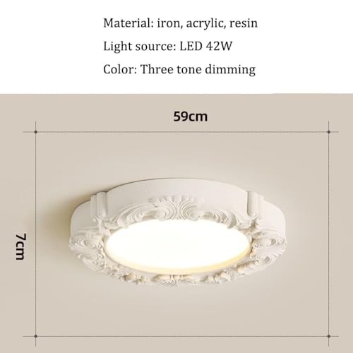 Plafonnier LED dimmable rond blanc moderne pour cuisine