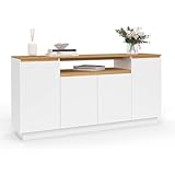 Découvrez le buffet SERENA blanc et bois et son style contemporain tendance