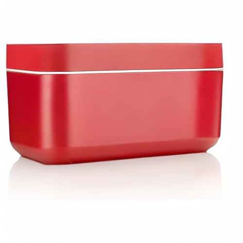 Lékué Contenedor para cubitos de hielo, Ice Box Rojo, 11.6 x 12.5 x 22.5 cm